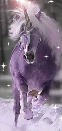 Horse Hair Purple Live Wallpaper