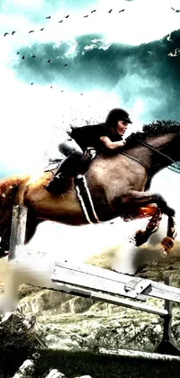 Horse Jumping Working Animal Live Wallpaper