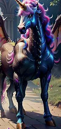 Horse Light Mythical Creature Live Wallpaper