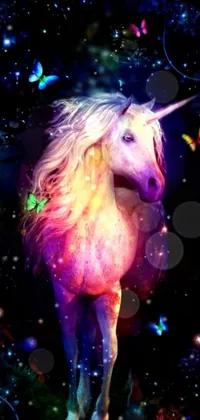 Horse Light Purple Live Wallpaper