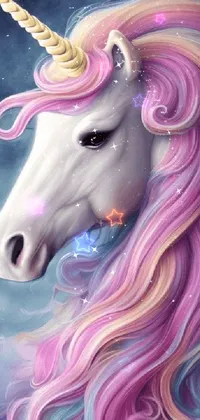 Brighten up your phone screen with a stunning live wallpaper of a unicorn