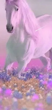 Horse Light Purple Live Wallpaper