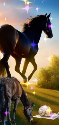 Horse Light Sky Live Wallpaper