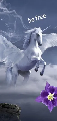 Horse Mythical Creature Flower Live Wallpaper