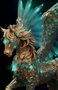 Horse Mythical Creature Sculpture Live Wallpaper