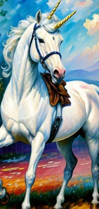 Horse Nature Paint Live Wallpaper