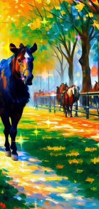 Horse Paint People In Nature Live Wallpaper