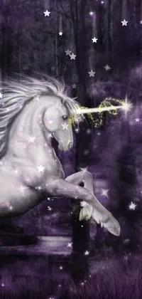 Horse Purple Art Live Wallpaper