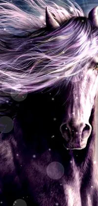 Horse Purple Eyelash Live Wallpaper