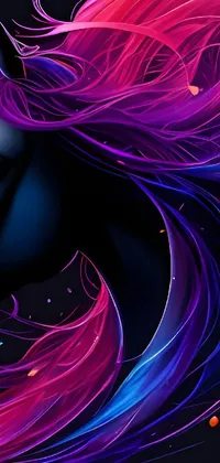 Horse Purple Light Live Wallpaper
