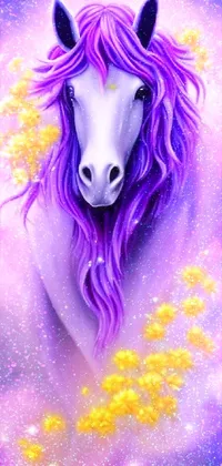 Horse Purple Organism Live Wallpaper