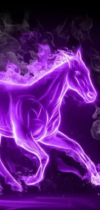 Horse Purple Pink Live Wallpaper