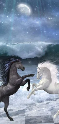 Horse Sky Moon Live Wallpaper
