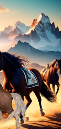 Horse Sky Mountain Live Wallpaper