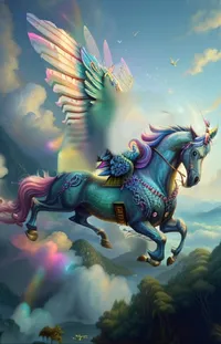 Horse Sky Mythical Creature Live Wallpaper