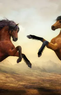 Horse Sky People In Nature Live Wallpaper