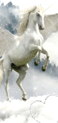 Horse Snow Sculpture Live Wallpaper