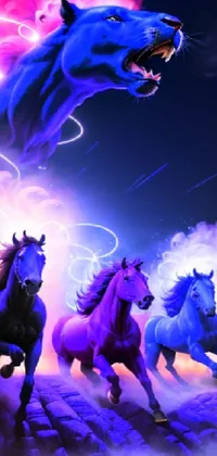 Horse Vertebrate Light Live Wallpaper