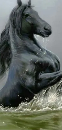 Horse Water Liquid Live Wallpaper