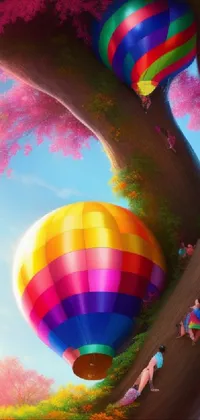 Hot Air Ballooning Aerostat Sky Live Wallpaper