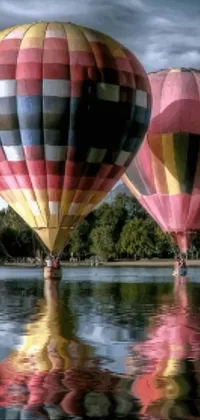 Hot Air Ballooning Sky Water Live Wallpaper