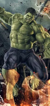 Hulk Cartoon Art Live Wallpaper