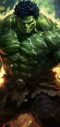 Hulk Cartoon Art Live Wallpaper