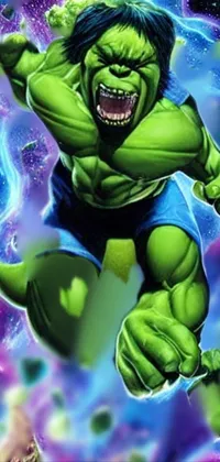 Hulk Cartoon Green Live Wallpaper