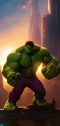 Hulk Cartoon Sky Live Wallpaper