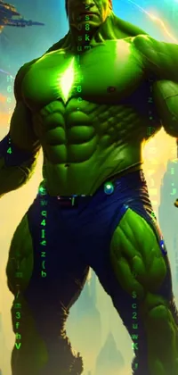 Hulk Green Cartoon Live Wallpaper