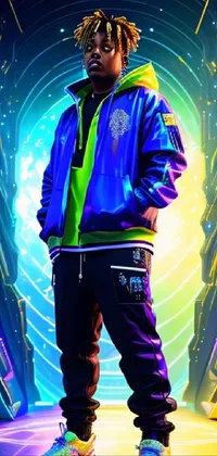 Human Purple Sleeve Live Wallpaper