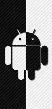 If you're looking for a sleek and minimalistic phone wallpaper, check out this black and white Android logo live wallpaper