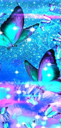 Insect Light Blue Live Wallpaper