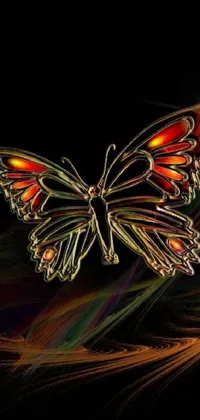 This stunning live wallpaper features a beautifully designed digital art image of a butterfly