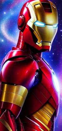 Iron Man Cartoon Red Live Wallpaper