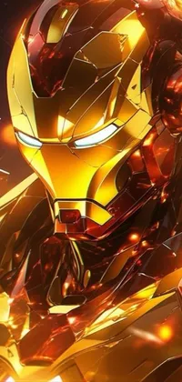 Iron Man Light Helmet Live Wallpaper