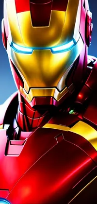 Iron Man Light Red Live Wallpaper