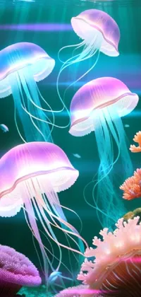 Jellyfish Photograph Marine Invertebrates Live Wallpaper