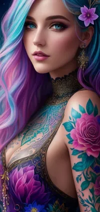 Joint Flower Hairstyle Live Wallpaper