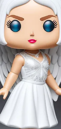 Experience a stunning live wallpaper for your mobile with an angelic figurine close-up