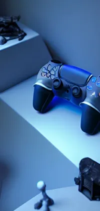 Joystick Game Controller Blue Live Wallpaper