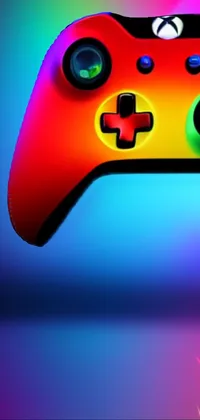 This phone live wallpaper showcases a high-quality raytraced image of a video game controller