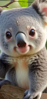 Cute Baby Koala AI Generated Print Instant Download Portrait