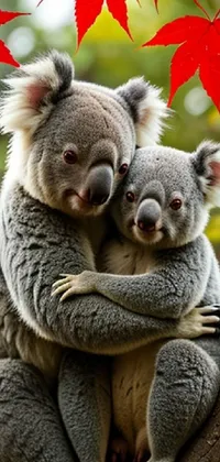 Koala Gesture Plant Live Wallpaper