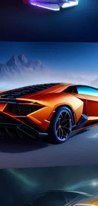Experience the rush of a high-speed sports car with this stunning live wallpaper for your phone