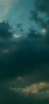 This phone live wallpaper is a stunning masterpiece of romanticism, featuring a large jetliner soaring through a cloudy sky
