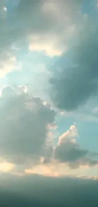 Fly high with this stunning live wallpaper featuring a beautifully animated anime-style kite soaring in the clouds