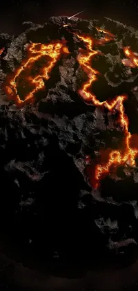 Lava Over The Earth Live Wallpaper