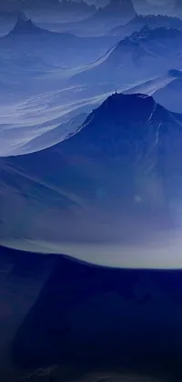 This noctilucent live wallpaper showcases a breathtaking arctic landscape
