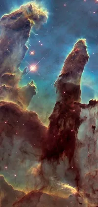 This live wallpaper features a breathtaking star formation in space